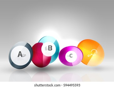 Vector circle infographics. Vector template background for print workflow layout, diagram, number options or web design banner