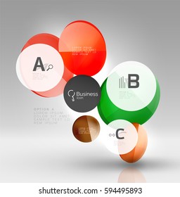 Vector circle infographics. Vector template background for print workflow layout, diagram, number options or web design banner