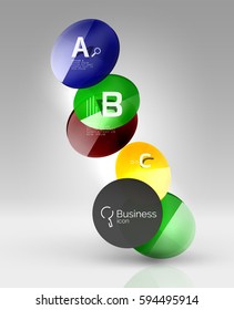 Vector circle infographics. Vector template background for print workflow layout, diagram, number options or web design banner