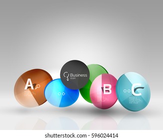 Vector circle infographics. Vector template background for print workflow layout, diagram, number options or web design banner