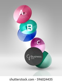Vector circle infographics. Vector template background for print workflow layout, diagram, number options or web design banner