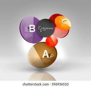 Vector circle infographics. Vector template background for print workflow layout, diagram, number options or web design banner