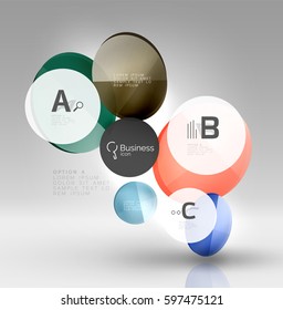 Vector circle infographics. Vector template background for print workflow layout, diagram, number options or web design banner