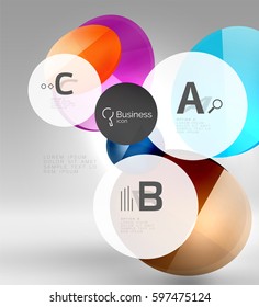 Vector circle infographics. Vector template background for print workflow layout, diagram, number options or web design banner
