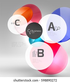 Vector circle infographics. Vector template background for print workflow layout, diagram, number options or web design banner