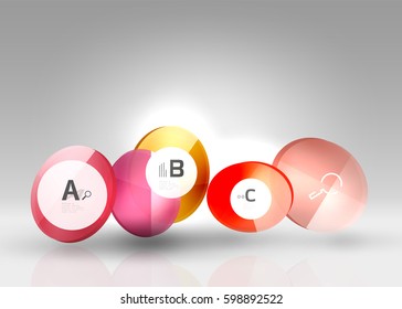 Vector circle infographics. Vector template background for print workflow layout, diagram, number options or web design banner