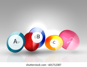 Vector circle infographics. Vector template background for print workflow layout, diagram, number options or web design banner