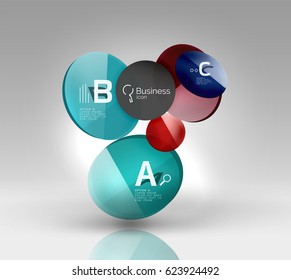 Vector circle infographics. Vector template background for print workflow layout, diagram, number options or web design banner