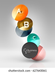 Vector circle infographics. Vector template background for print workflow layout, diagram, number options or web design banner