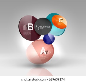 Vector circle infographics. Vector template background for print workflow layout, diagram, number options or web design banner