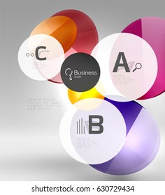 Vector circle infographics. Vector template background for print workflow layout, diagram, number options or web design banner