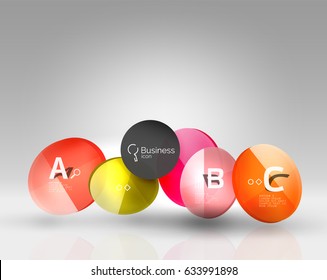 Vector circle infographics. Vector template background for print workflow layout, diagram, number options or web design banner