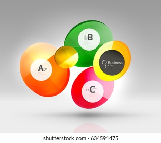 Vector circle infographics. Vector template background for print workflow layout, diagram, number options or web design banner