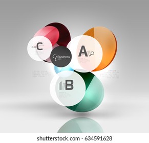 Vector circle infographics. Vector template background for print workflow layout, diagram, number options or web design banner