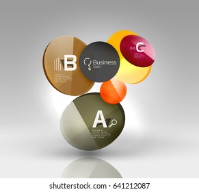 Vector circle infographics. Vector template background for print workflow layout, diagram, number options or web design banner