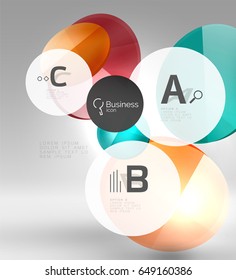 Vector circle infographics. Vector template background for print workflow layout, diagram, number options or web design banner