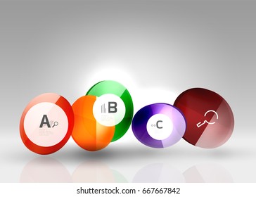 Vector circle infographics. Vector template background for print workflow layout, diagram, number options or web design banner