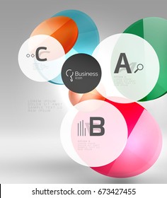 Vector circle infographics. Vector template background for print workflow layout, diagram, number options or web design banner