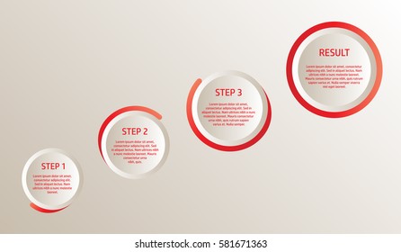 Vector circle infographics in white minimalist style.