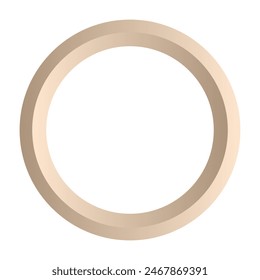 a vector circle isolated on a transparent white background, a circle, border, frame or ring with realistic subtle shadows