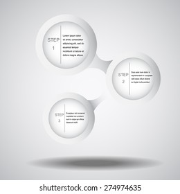 Vector : Circle layout step by step and space for text