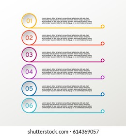 Vector circle with line infographic. Business diagrams, presentations and charts. Background.