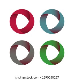Vector Circle Logo Design Template . Infinite Loop Shape Cycle Creative Symbols . - Vector