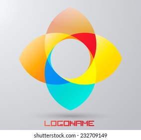 Vector Circle Logo Design Template . Infinite Loop Shape Cycle Creative Symbols . 
