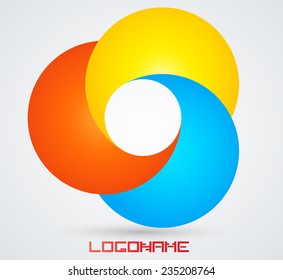 Vector Circle Logo Design Template . Infinite Loop Shape Cycle Creative Symbols .