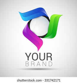 Vector Circle Logo Design Template Infinite Loop Shape Cycle Creative Symbols.