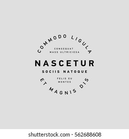 Vector circle logo or emblems and badges - abstract hipster sign templates