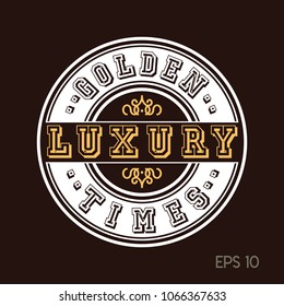 vector circle luxury logo design, usefull for shirt printing 