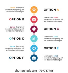 Vector circle metaballs timeline infographic, diagram chart, graph presentation. Business infographics progress concept with 6 options, parts, steps, processes.