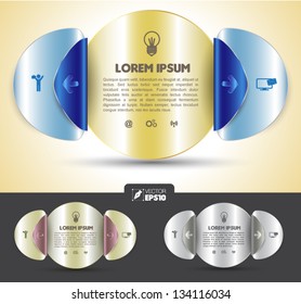 Vector circle modern template for business concepts with  icons / can use for info-graphic / loop business report or plan / modern template / education template / business brochure /  system diagram