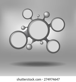 Vector : Circle net work background
