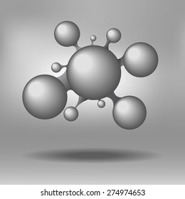 Vector : Circle net work background