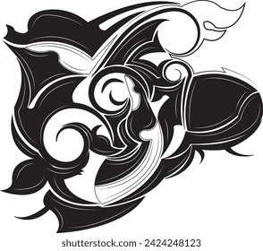 vector circle ornament on white background, tattoo, batik ,art,carving 