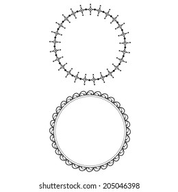 vector circle ornament set
