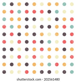 Vector circle pattern background with a grunge texture overlay