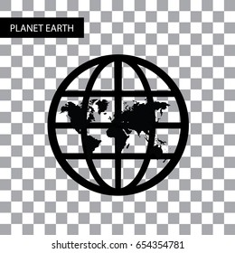 vector circle planet earth symbol  