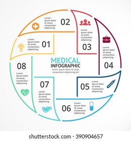 Vector Circle Arrows Infographic Template Cycle Stock Vector (Royalty ...