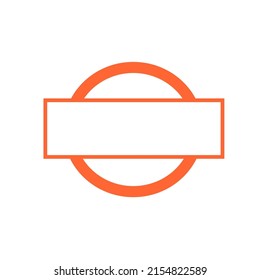Vector circle and rectangle element editable. Suitable for web icon, sale, sell, discount