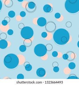 Vector circle seamless pattern design template. Textile ornament.