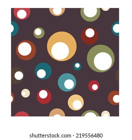 Vector circle seamless pattern retro|vintage wrapping paper design