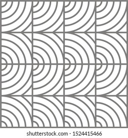 Vector circle seamless texture. Modern geometric background