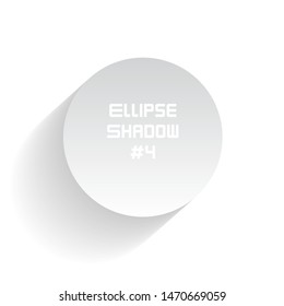 Vector Circle Shadow Template on White Background