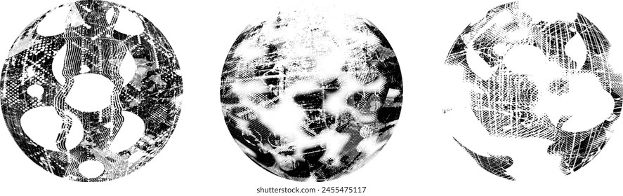 Vector Circle Shape. Round Brush Stroke . Icon, Logo, Banner Design .Stamps Collection,Grunge . Insignias , Labels and Badges Set .