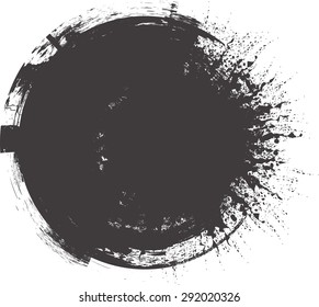 Vector Circle Shape . Stamps . Round Brush Stroke . Icon, Logo, Banner Design . 