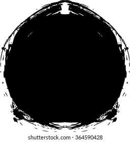 Vector Circle Shape . Circle Stamps . Round Brush Stroke . Icon, Logo, Banner Design .