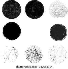 Vector Circle Shapes Collection . Set of Stamps .